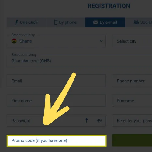 Enter the promo code