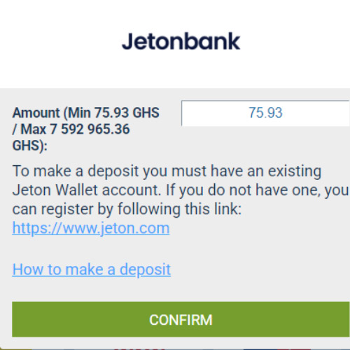 Enter the deposit amount